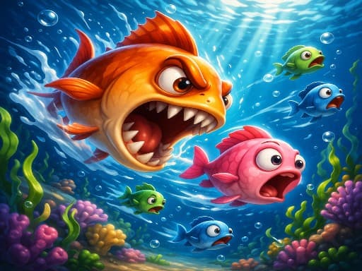 Captura de pantalla del juego Fishy Feast - adventure - Juego gratuito en línea