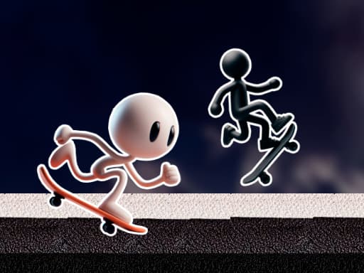 Black and White Stickman game screenshot - 2 player - Free online game