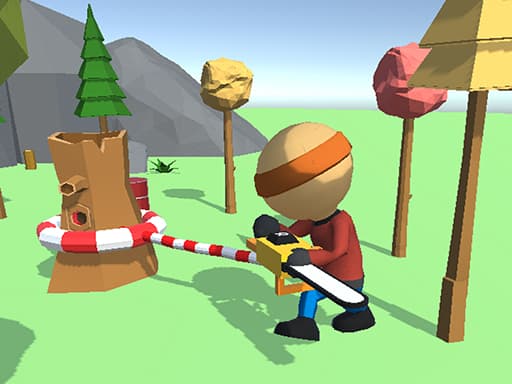 Captura de pantalla del juego Wood Man Cutter - fighting - Juego gratuito en línea
