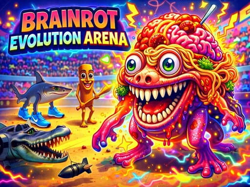 Captura de pantalla del juego Brainrot Evolution Arena - 3d - Juego gratuito en línea