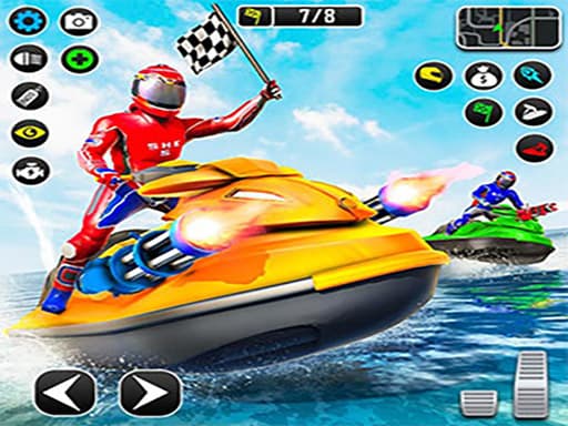 Captura de pantalla del juego Speedboa Warer Shooting - racing - Juego gratuito en línea