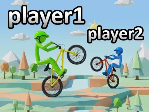 Captura de pantalla del juego Wheelie Bike For 2 Players - 3d - Juego gratuito en línea
