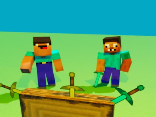 Noob vs Pro But Knife Hit Minecraft game screenshot - action - Free online game
