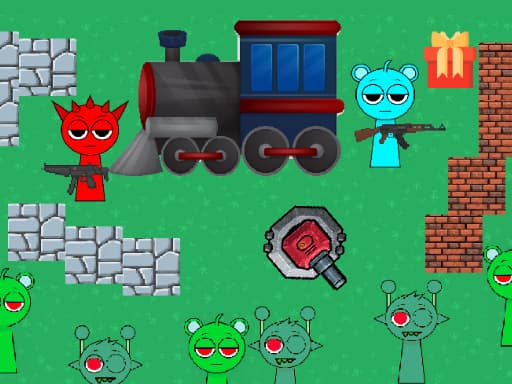 Sprunki Dead Rails game screenshot - boys - Free online game