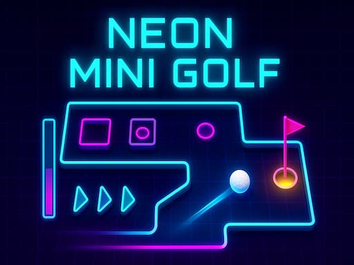 Captura de pantalla del juego Neon Mini Golf - sports - Juego gratuito en línea