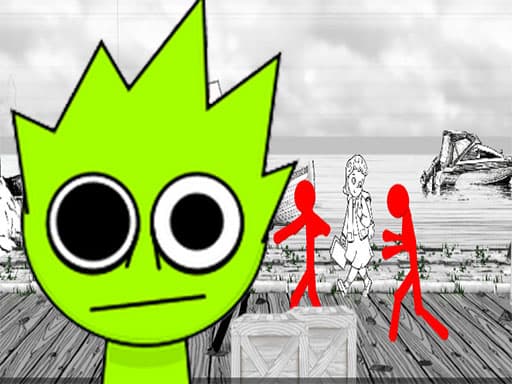 Captura de pantalla del juego Sprunki Rage Stickman Incredibox - fighting - Juego gratuito en línea