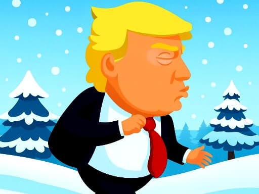 Captura de pantalla del juego Trump Winter Adventure - arcade - Juego gratuito en línea