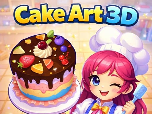 Cake Art 3D game screenshot - girls - Free online game