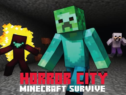 Captura de pantalla del juego Horror City Minecraft Survive - action - Juego gratuito en línea