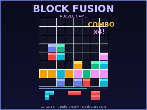 BLOCK FUSION game screenshot - puzzles - Free online game