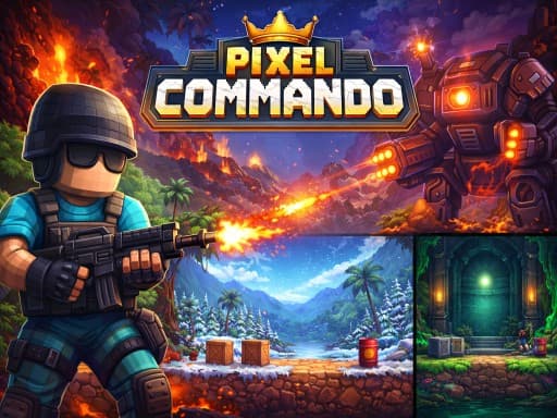 Captura de pantalla del juego Pixel Commando - adventure - Juego gratuito en línea