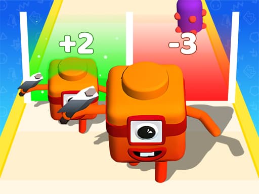 Captura de pantalla del juego Merge Number Cube 3d Run Game - racing - Juego gratuito en línea