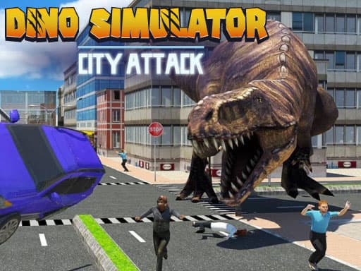 Captura de pantalla del juego Dino Simulator City Attack - action - Juego gratuito en línea
