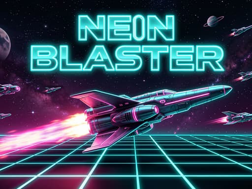Captura de pantalla del juego NEON BLASTER - shooting - Juego gratuito en línea