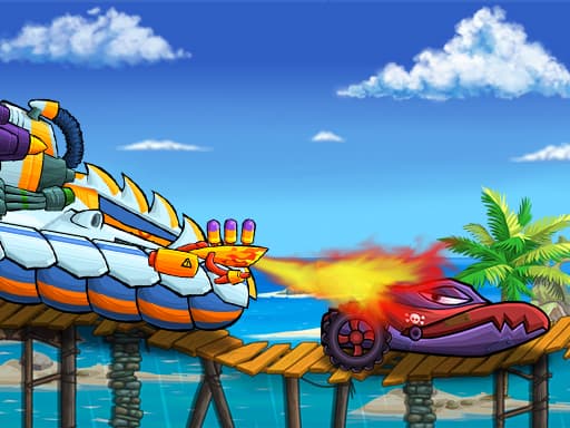 Captura de pantalla del juego Car Eats Car: Sea Adventure - racing - Juego gratuito en línea