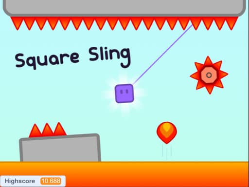Captura de pantalla del juego Square Sling - arcade - Juego gratuito en línea