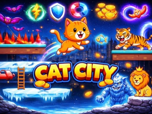 Captura de pantalla del juego CAT CITY - arcade - Juego gratuito en línea