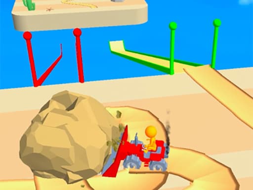Racing Bulldozer game screenshot - racing - Free online game