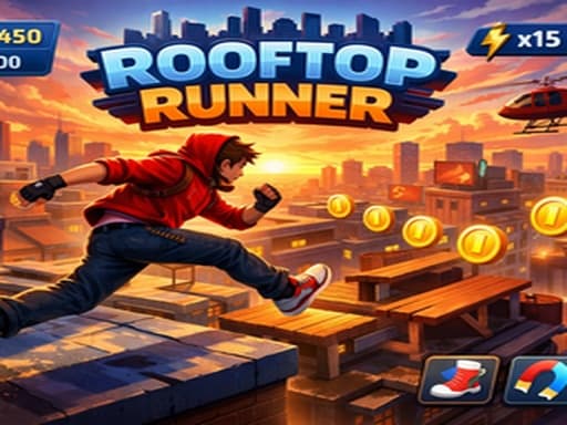 Captura de pantalla del juego rooftop runner - action - Juego gratuito en línea