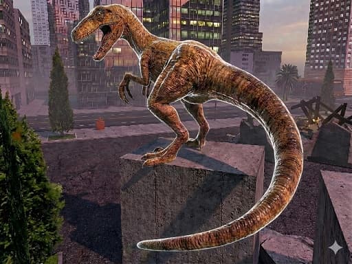 Captura de pantalla del juego Dinosaur City Hunting Destroy - action - Juego gratuito en línea