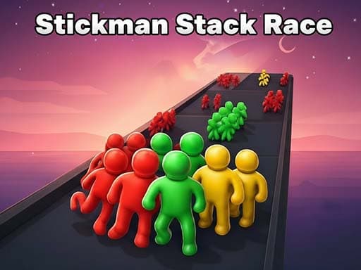 Captura de pantalla del juego Stickman Stack Race - racing - Juego gratuito en línea